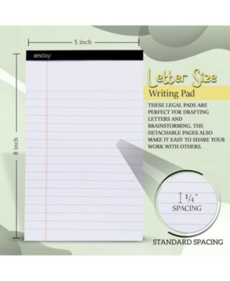 Jr. Legal pad, Small Note Pads Legal Ruled Writing Pad. Perforated Edge. 5" X 8" Canary Yellow, Universal, 50 sheets per Pad (Pack of 12)