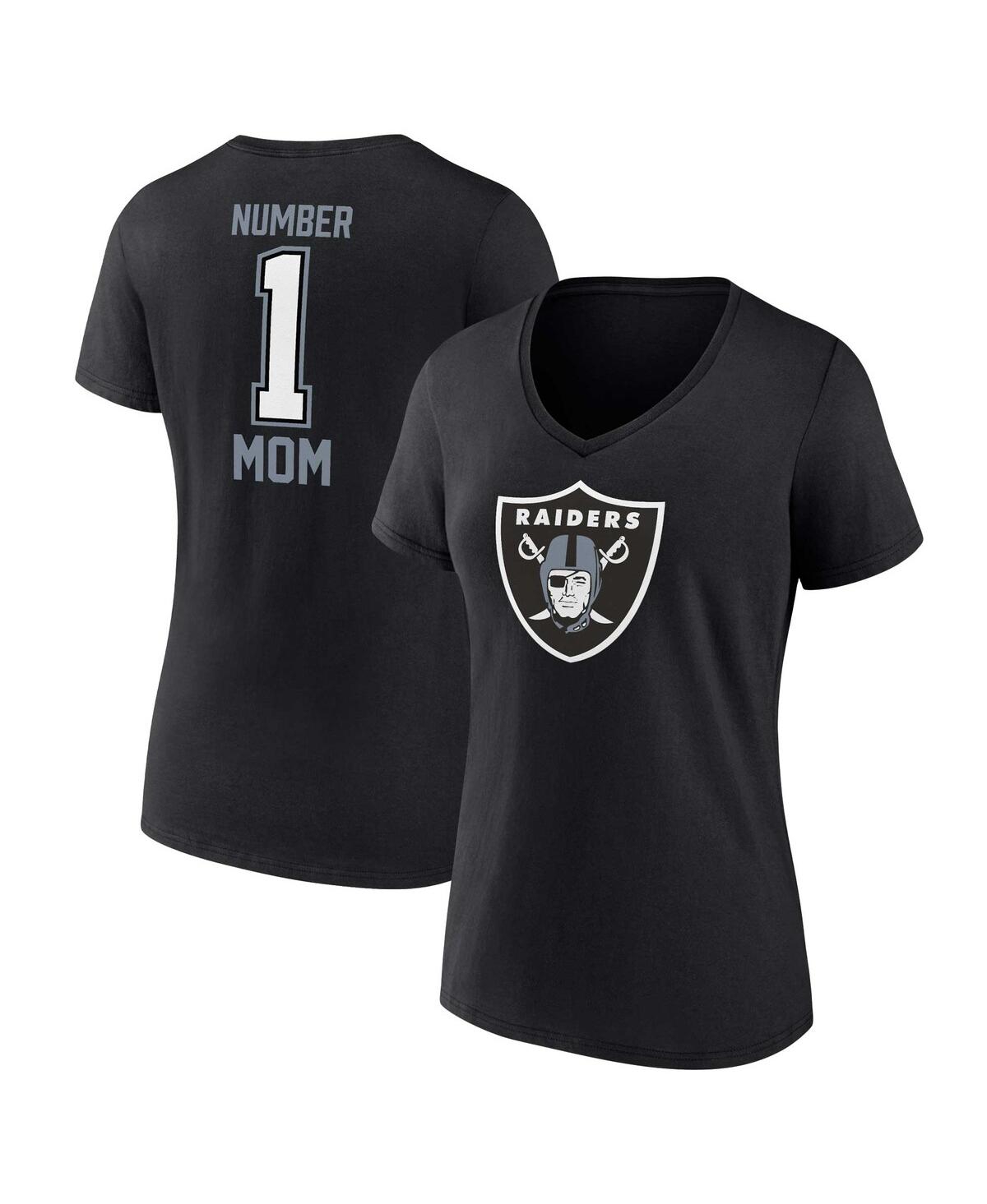 Fanatics Women's Branded Black Las Vegas Raiders Mother's Day V-neck T-shirt In Black