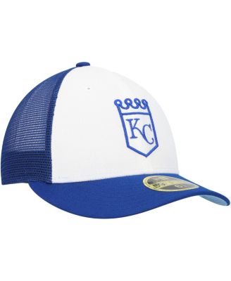 Men's Royal/White Kansas City Royals 2023 On-Field Batting Practice Low Profile 59FIFTY Fitted Hat