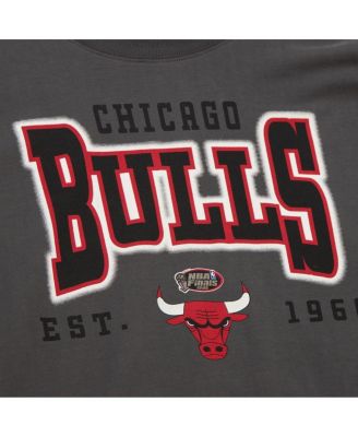 Women's Charcoal Chicago Bulls Hardwood Classics Oversized Boyfriend T-Shirt