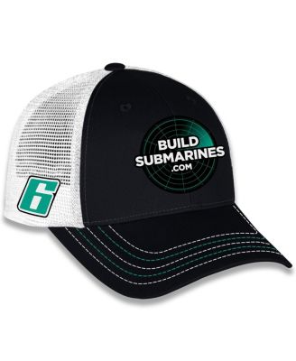 Checkered Flag Sports - Men's and Women's Black Brad Keselowski BuildSubmarines.com Sponsor Trucker Adjustable Hat