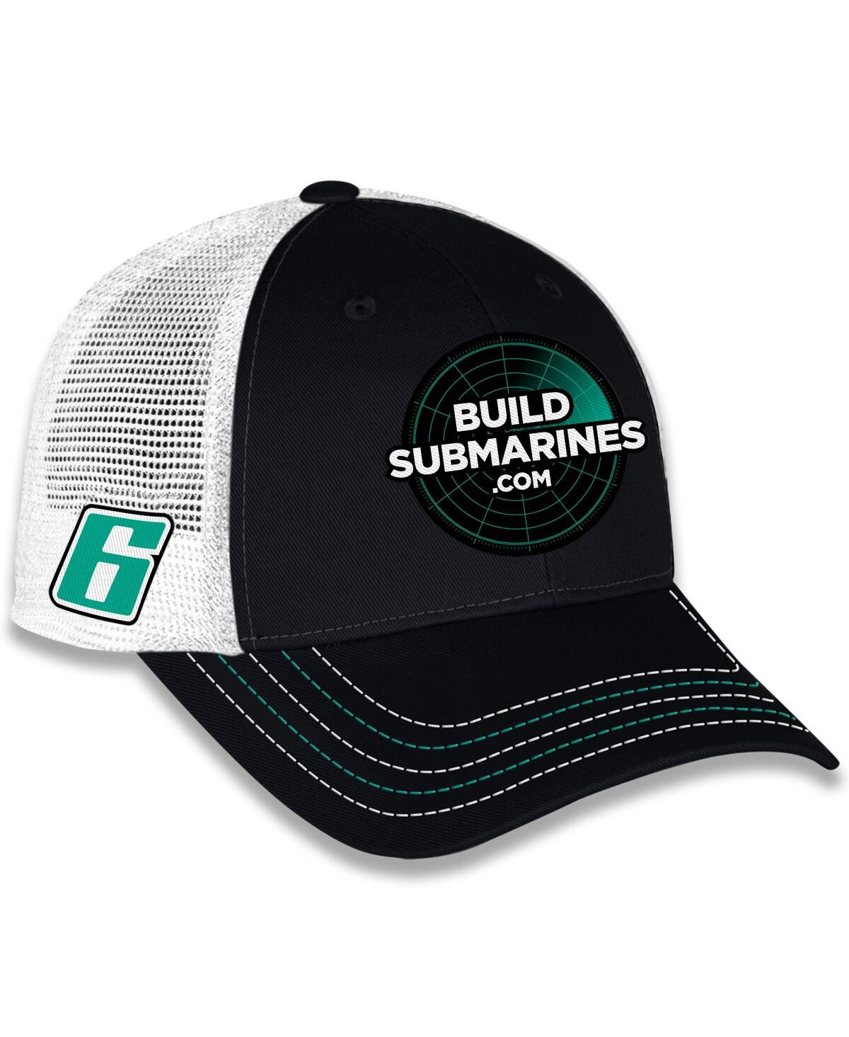 Men's and Women's Black Brad Keselowski BuildSubmarines.com Sponsor Trucker Adjustable Hat - Black