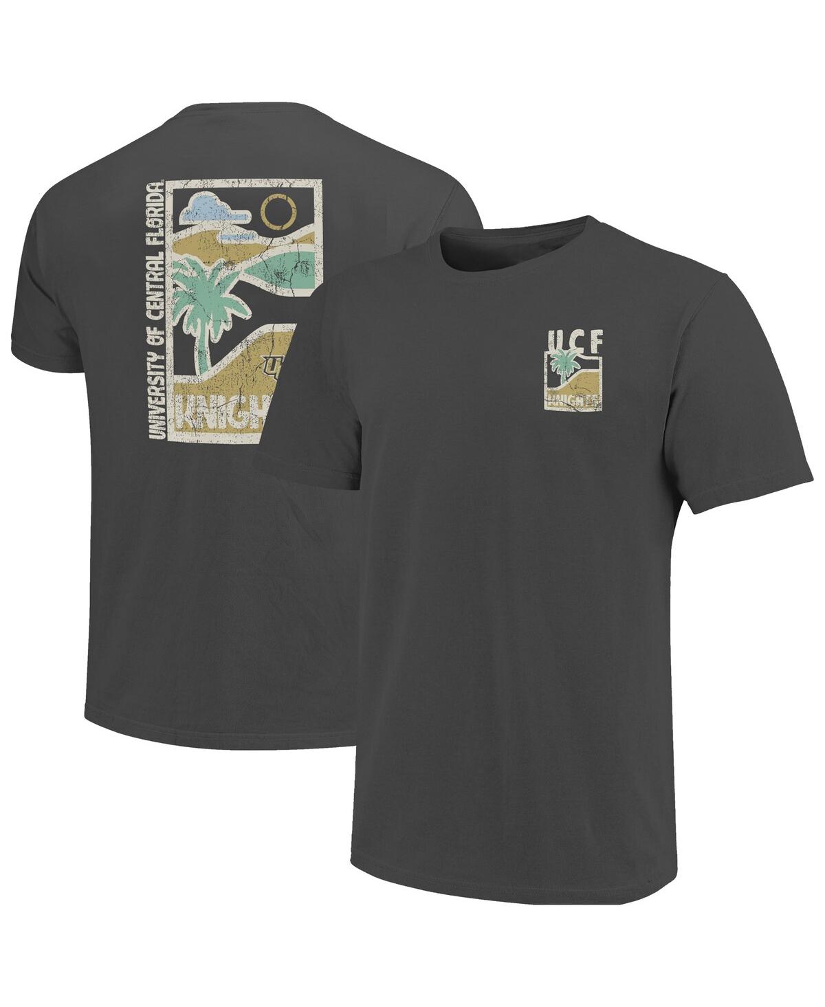 Men's Graphite Ucf Knights Comfort Colors Minimal Vista Distressed Graphics T-Shirt - Graphite