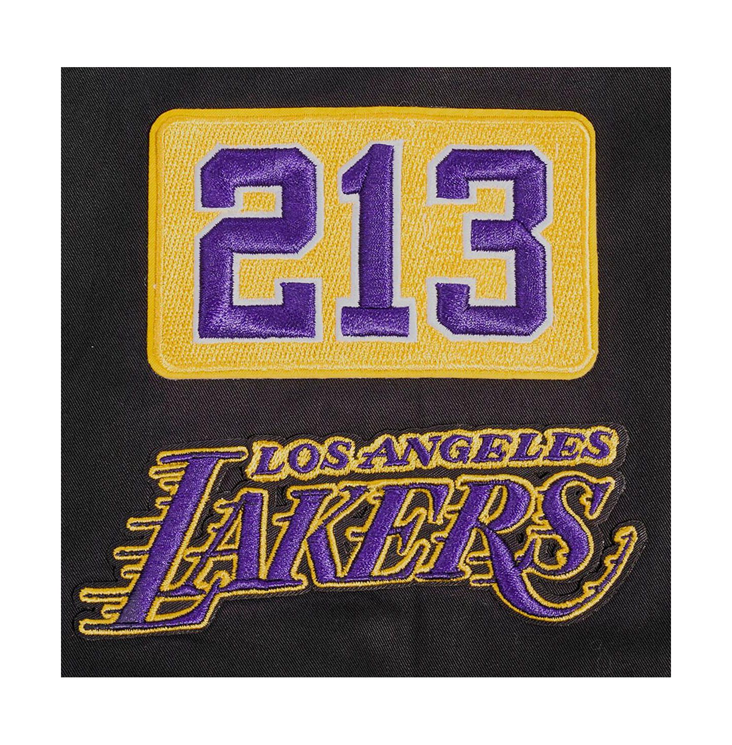 Мужская куртка Pro Standard Black Los Angeles Lakers Area Code Twill Full-Zip — фото 3
