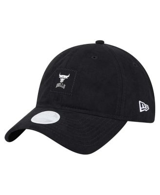 New Era - Women's Black Chicago Bulls Sport Night Suede Patch 9TWENTY Adjustable Hat