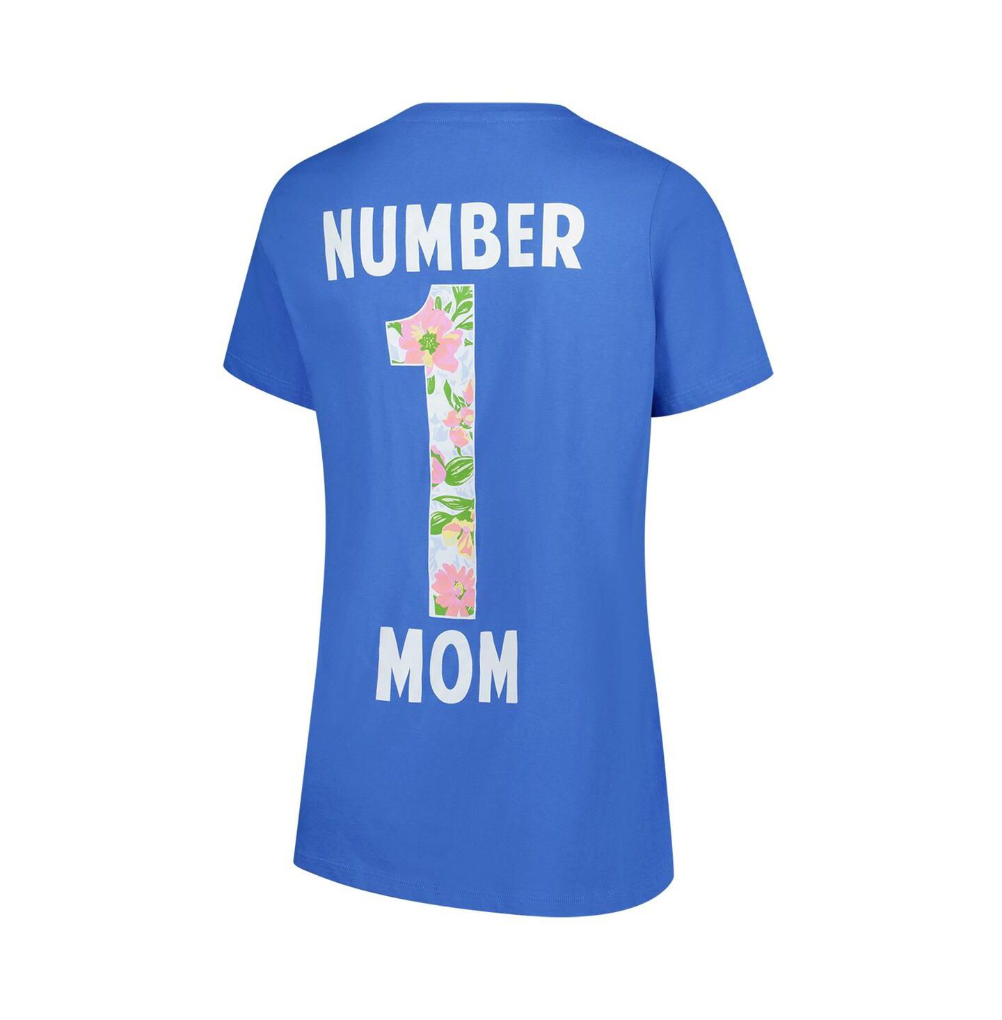Женская футболка Fanatics Blue Detroit Lions Plus Size Mother's Day Floral V-Neck — фото 3