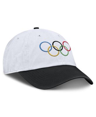 Men's White/Black Olympic Games Competitor Adjustable Hat