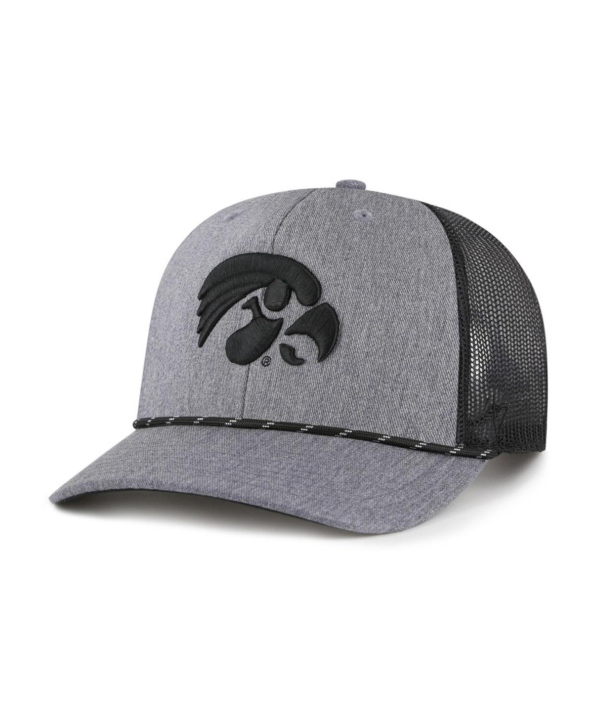 Men's Gray Iowa Hawkeyes Carbon Rope Adjustable Hat - Gray