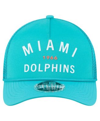 Men's Aqua Miami Dolphins Active Minimalist M-Crown A-Frame 9FORTY Adjustable Hat