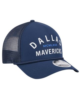 Men's Navy Dallas Mavericks Minimalist A-Frame 9FORTY Trucker Hat