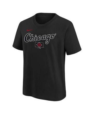 Big Boys and Girls Black Chicago White Sox 2025 City Connect Wordmark T-Shirt