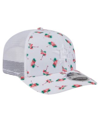 Men's White Houston Astros Flamingo Mesh Back 9SEVENTY Stretch-Snap Hat