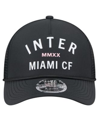 Men's&nbsp;Black Inter Miami CF Minimalist A-Frame 9FORTY Adjustable Hat