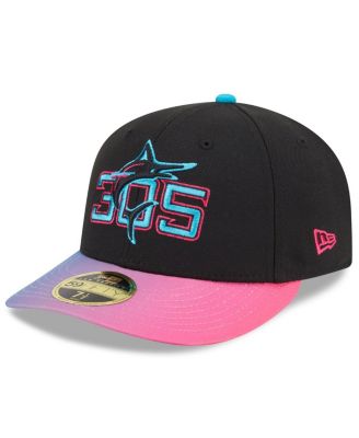 New Era - Men's Black/Pink Miami Marlins 2025 City Connect Low Profile 59FIFTY Fitted Hat