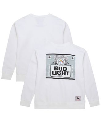 Mitchell & Ness - Men's White Pittsburgh Steelers The Crest Pullover Sweatshirt