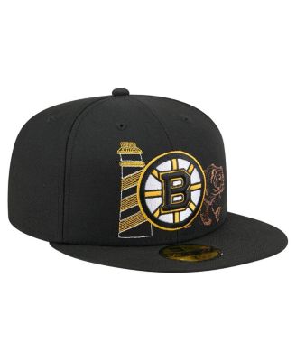 Men's Black Boston Bruins State Stitch 59FIFTY Fitted Hat