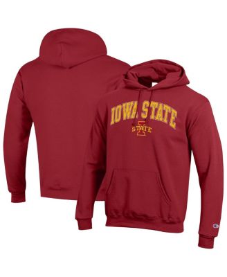 Champion - Men's Cardinal Iowa State Cyclones Arched Logo Fleece Pullover Hoodie