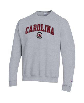 Men's Heather Gray South Carolina Gamecocks Arch Over Logo Pullover Sweatshirt
