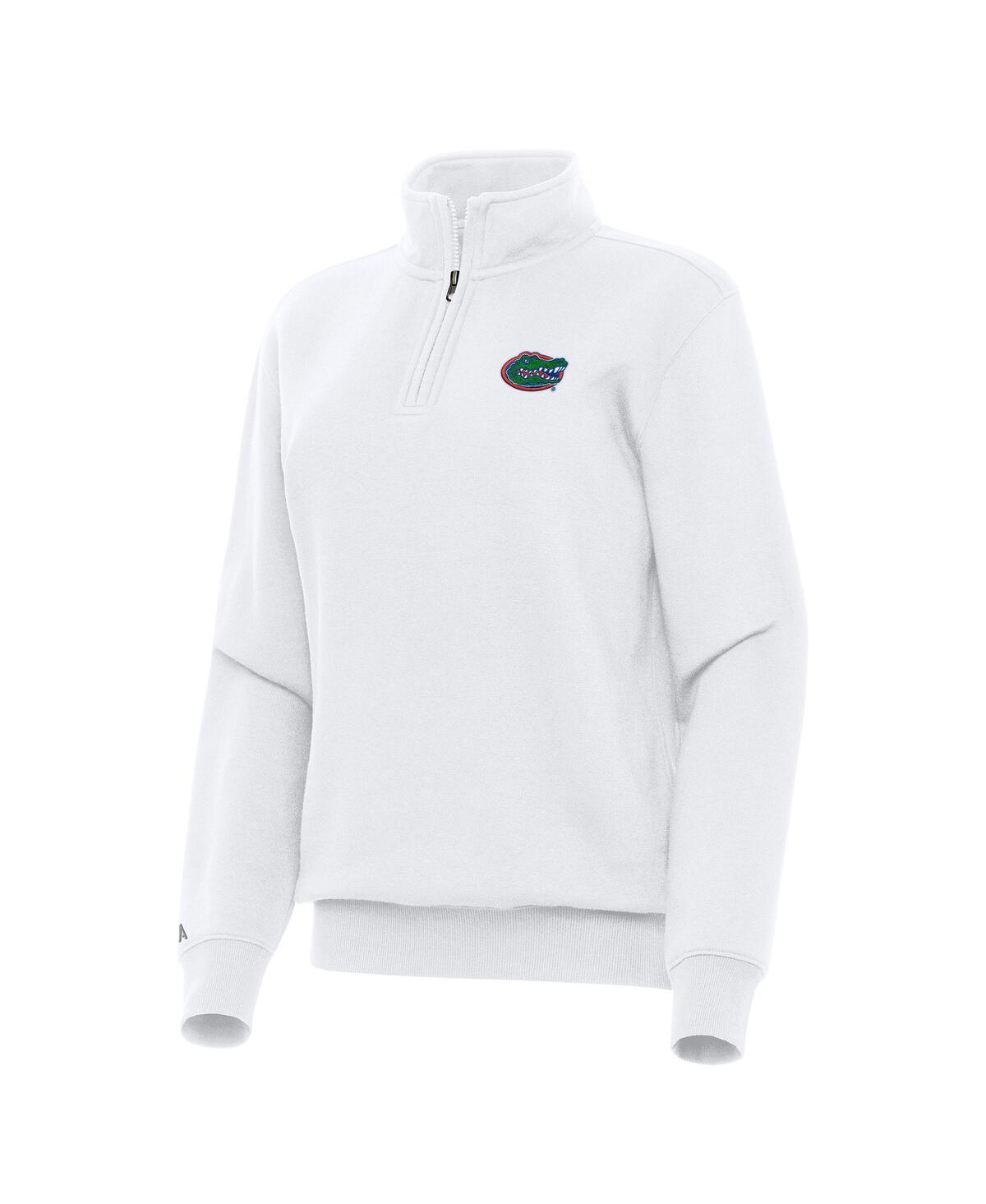Women's White Florida Gators Victory Quarter-Zip Sweatshirt - White