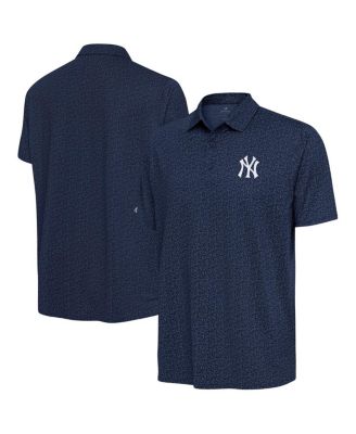 Antigua - Men's Navy New York Yankees Blooming Polo