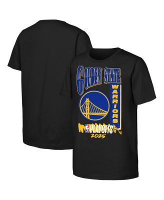 Outerstuff - Big Boys and Girls Black Golden State Warriors 2025 NBA Playoffs Hype T-Shirt