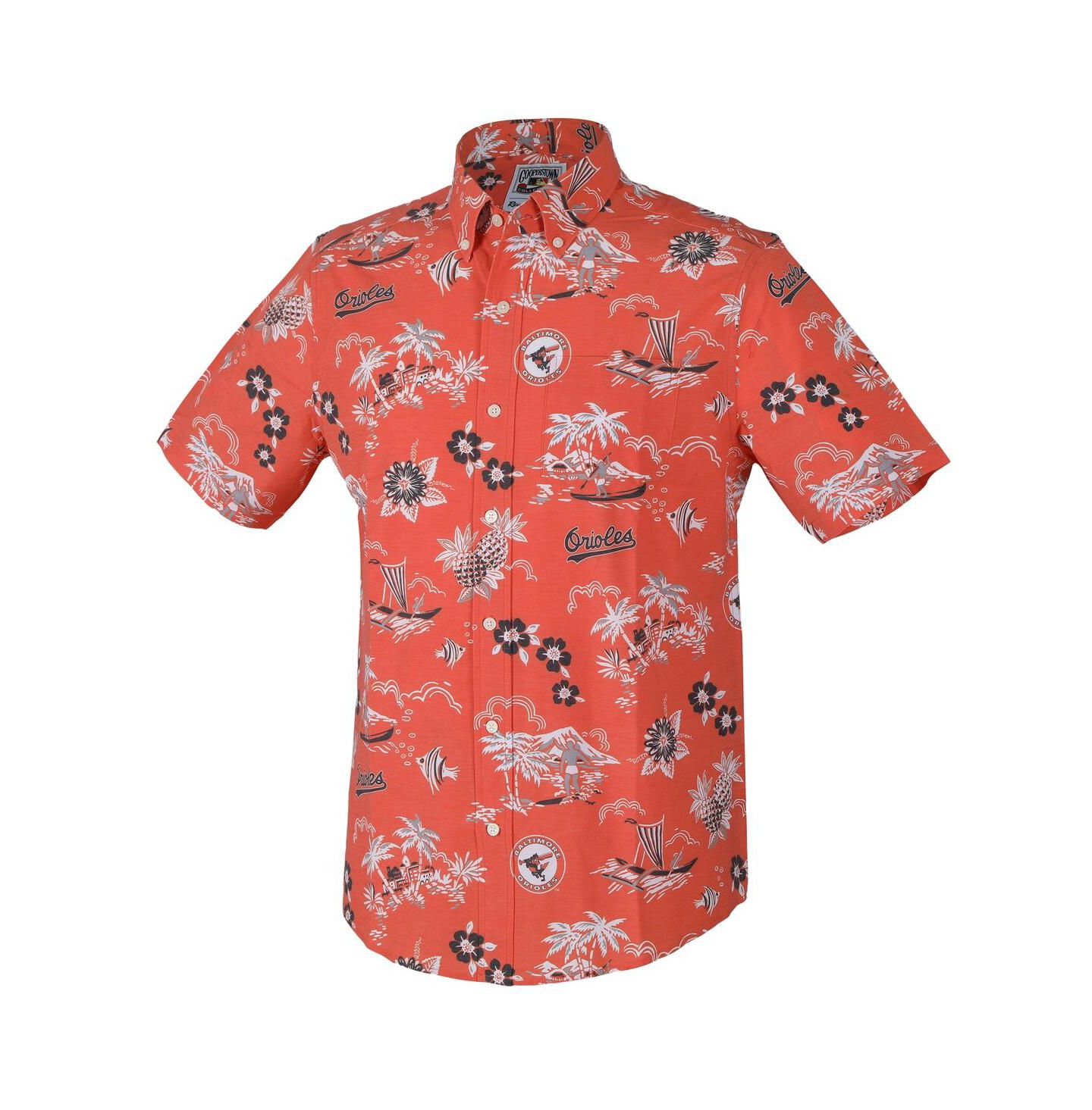 Мужская рубашка Reyn Spooner Orange Baltimore Orioles Kekai Button-Down — фото 2