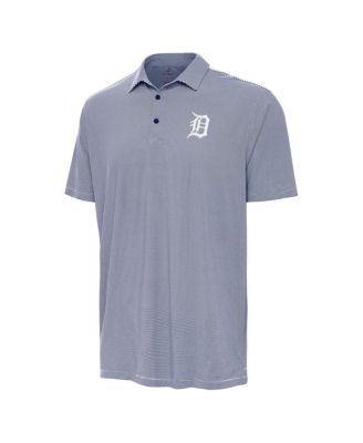 Antigua - Men's Navy/White Detroit Tigers Twine Polo