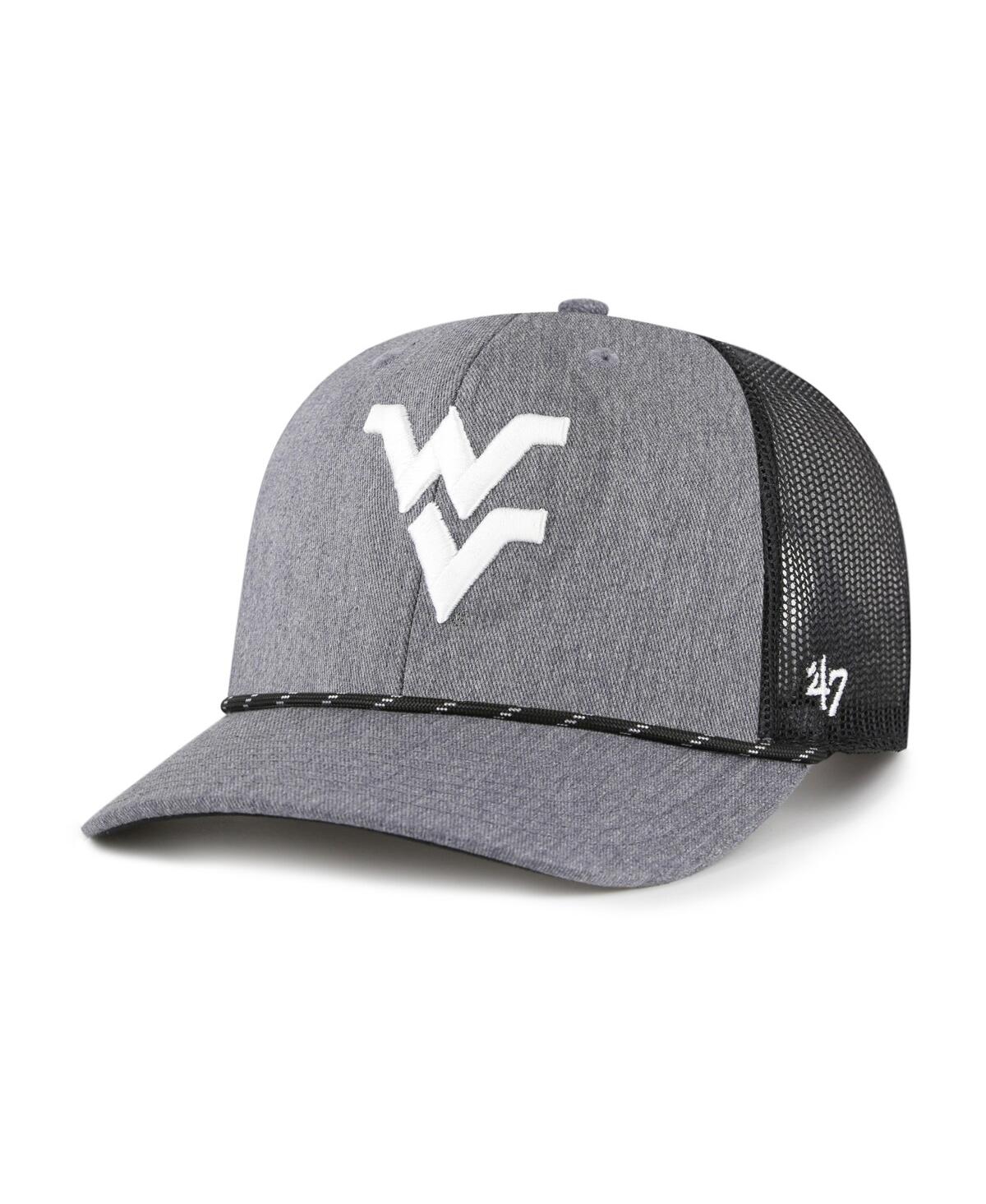 Men's Gray West Virginia Mountaineers Carbon Rope Adjustable Hat - Gray