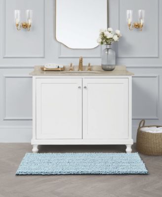 Laura Ashley Astor Chenille Bath Mat, 27" x 45"