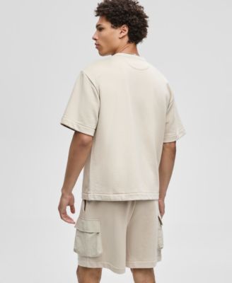 Men's Mixed Relaxed-Fit French Terry Pocket T-Shirt