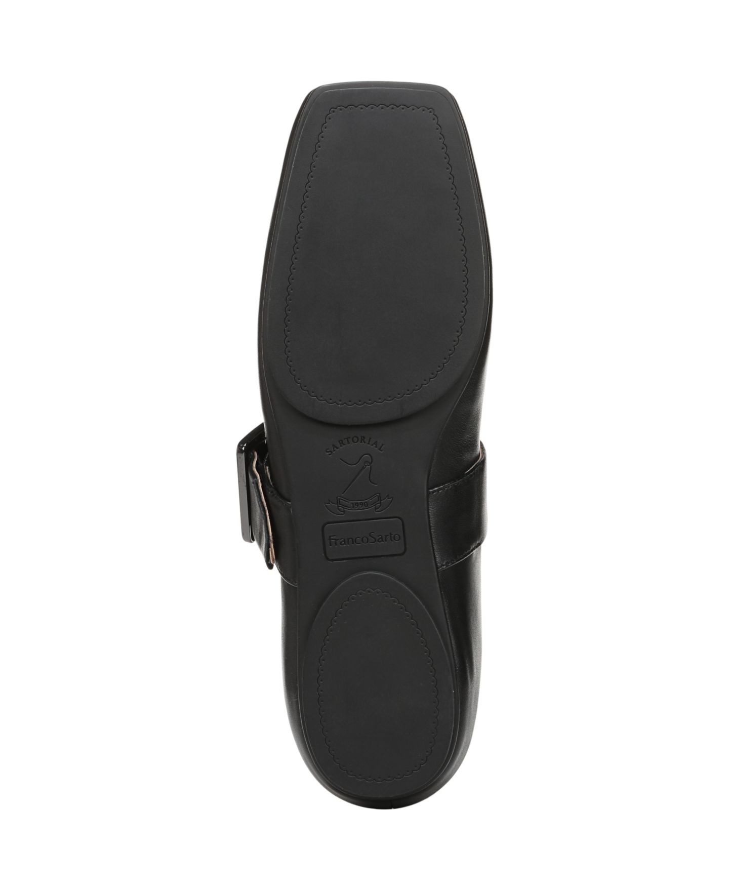 Женские балетки Franco Sarto Oakes Square Toe Ballerina Flats, цвет: Чёрный кожаный — фото 5