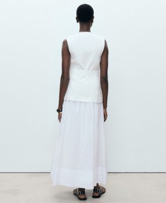 Women's Belt Combined Woven Dress