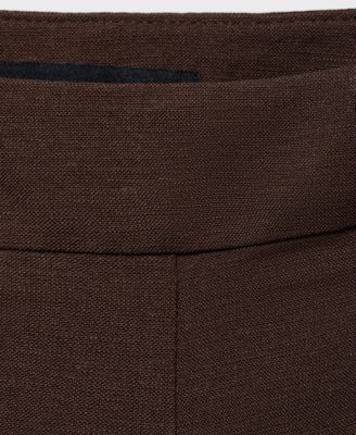 Women's Linen-Blend Suit Bermuda Shorts