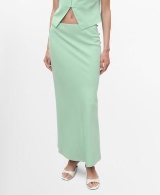Women's Linen-Blend Straight Skirt