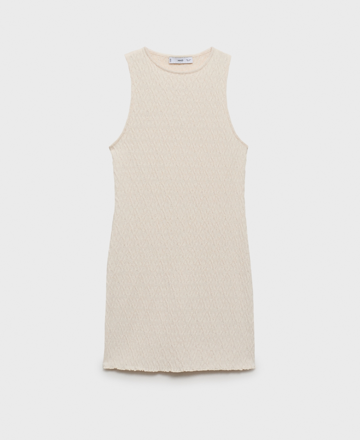 Mango Tweed Sheath Dress In White