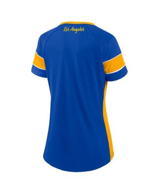 Women's Royal Los Angeles Rams Athena Lace-Up Top