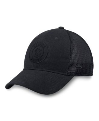 Fanatics - Men's Black Seattle Kraken Team Haze Adjustable Trucker Hat