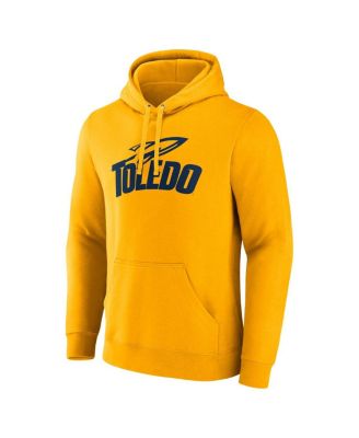 Men's Gold Toledo Rockets Primary Logo Pullover Hoodie