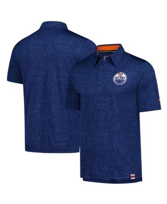 Fanatics - Men's Royal Edmonton Oilers Authentic Pro Jacquard Polo Shirt