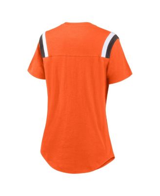 Women's&nbsp;Orange Cleveland Browns Historic Slub Fashion T-Shirt