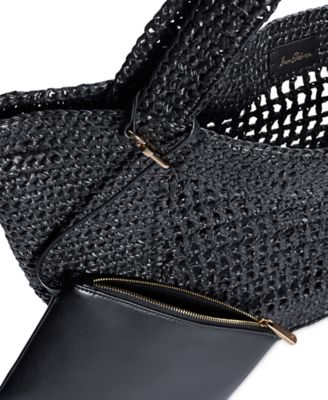 Marcie Open Weave Raffia Tote