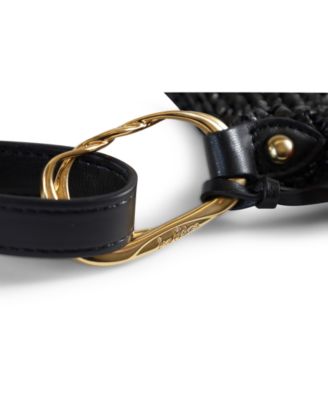 Marcie Open Weave Raffia Bucket Bag