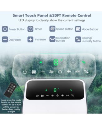 3-in-1 Evaporative Air Cooler with 12H Timer Remote