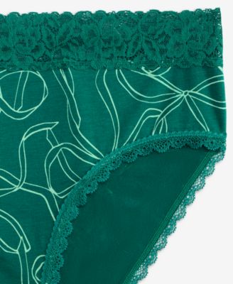 Women's Cotton Blend Lace-Trim Hipster Underwear, Created for Macy's