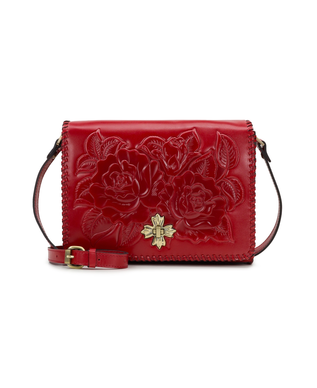 Mabilia Leather Flap Crossbody - Rosewood
