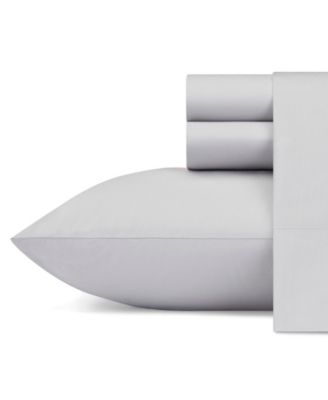 Solid Cotton Percale 4-Piece Sheet Set, King