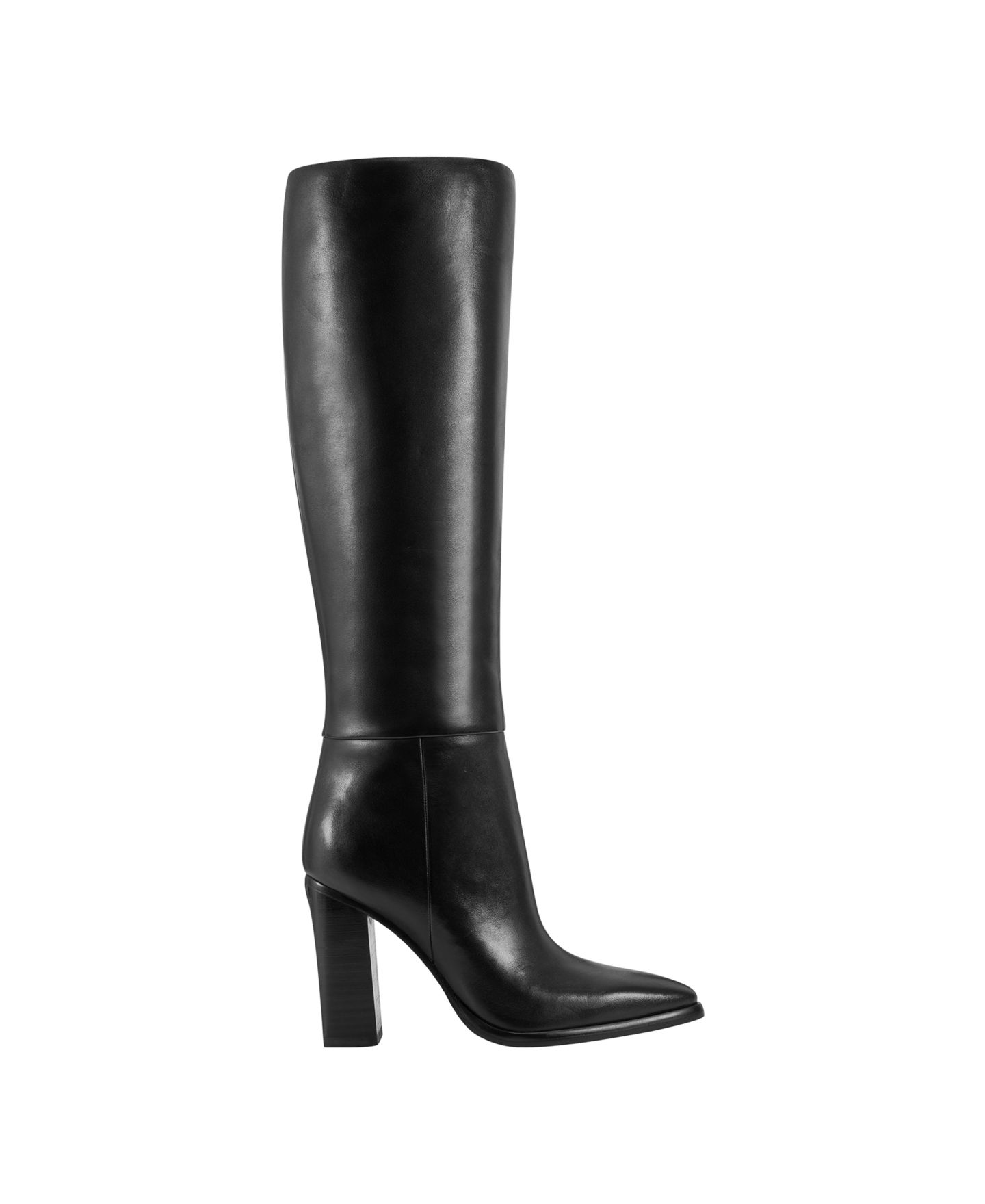Женские ботинки Marc Fisher LTD Lannie Tall Block Heel Boots, Regular & Wide Calf, цвет: Чёрный кожаный — фото 2