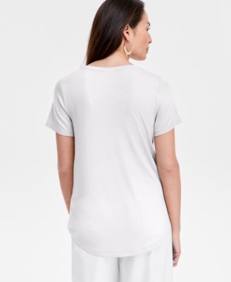 Women's Short Sleeve Scoop-Neck T-Shirt, Created for Macy's
