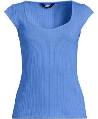 Women's Pointelle Cap Sleeve Top
