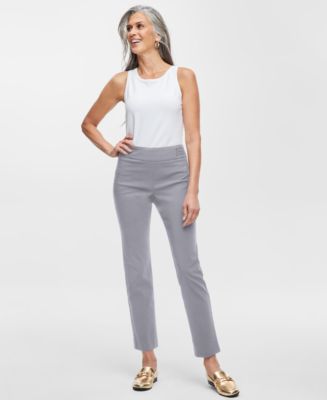 ◆MIDNIGHT MOVE◆ rivet slacks grey 24fw63 JM Collection Women's Studded-Rivet Pants, Regular & Short